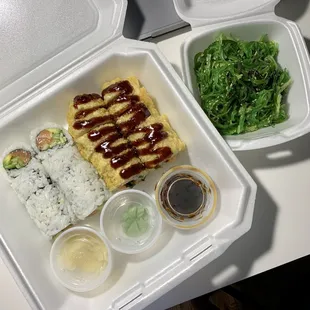 Alaskan Roll (8 pcs) Godzilla Roll (8 pcs) Seaweed Salad