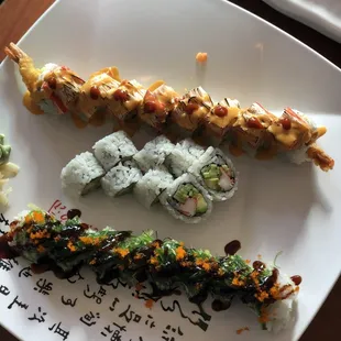 Spicy Dream, California Roll, and Fuji Mountain