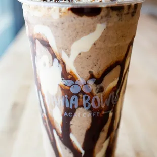 a cup of coffee on a table