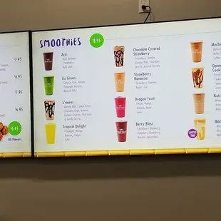 menu, burritos and wraps