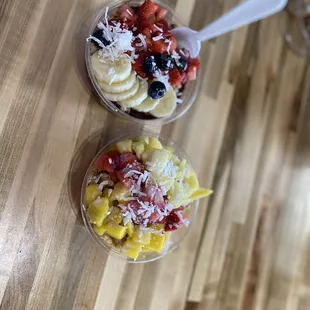 Acai bowl and paradise bowl (both size small)