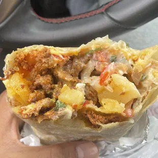 California Burrito with adobada