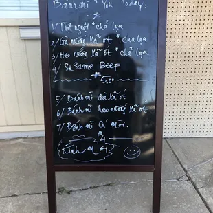 The menu. Please help translate my Vietnamese fluent friends!