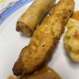 Chicken satay and yummy peanut sauce