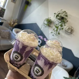 Taro Lava with Boba