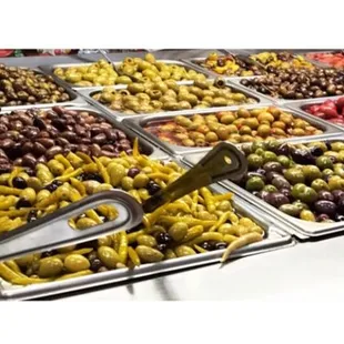 a variety of olives