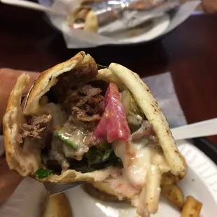 Beef shawarma.