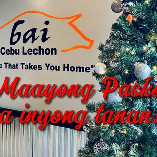 a decorated christmas tree