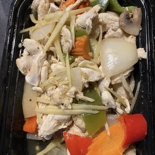 P2. Stir Fried Fresh Ginger with chicken