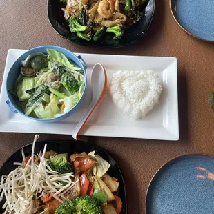 Pad See Ew w/ Shrimp &amp; Pad Kee Mao with Veggies