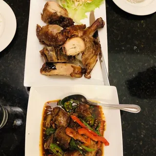 Pork Leg with Chili, Garlic & Mint Leaves