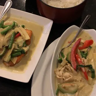 Green Thai Curry with Salmon