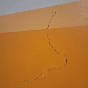 This long crack in the wall bothered me