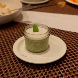 Coconut pandan dessert