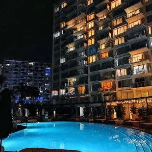 pool at night