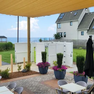 The back porch view. Two levels &amp; the top is under cover.