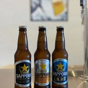 Sappro Beer bottles