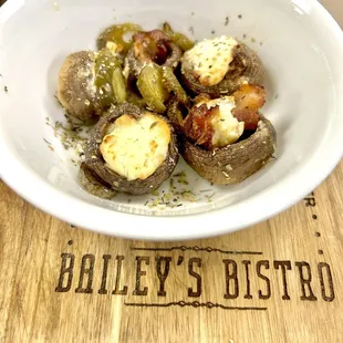 Stuffed mini mushrooms