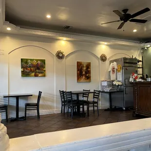 the interior of the restaurant