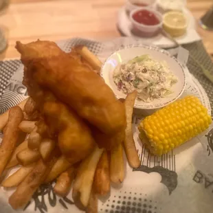 seafood, fish and chips, food, fish
