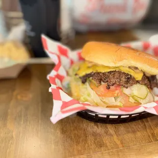 Smash burger. Single patty.