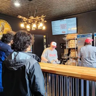 customers at the counter