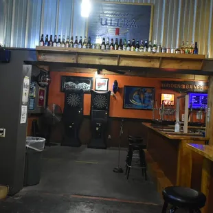 Upper photo: beer choices.