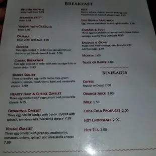 Breakfast Menu