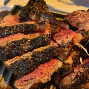 Cowboy bone in rib-eye. Huge and very tasty