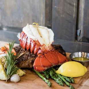 French Lake Ribeye with Lobster Tail