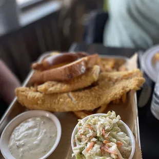 Walleye fish and chips
