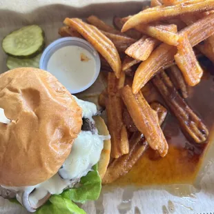 Mushroom Swiss Burger