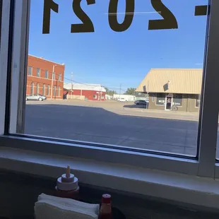 Looking out the window