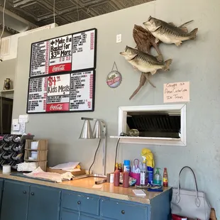 menus on the wall