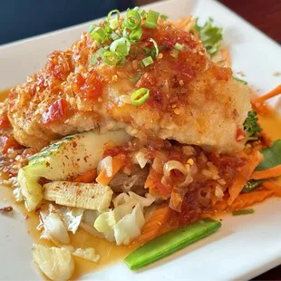 Crispy Grouper over Glass Noodles DELICIOUS - September 1, 2024