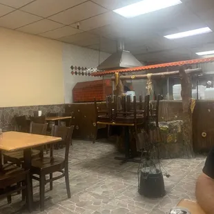 Dining area inside market