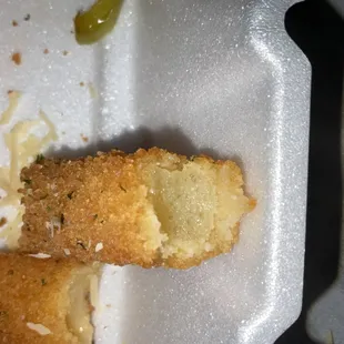 Inside cheese sticks