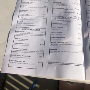 Menu page 2