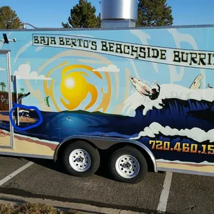 a truck parked in a parking lot