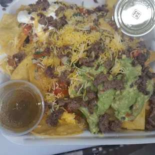 a plate of nachos