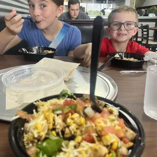 Chicken burrito bowl no rice! Lunch special $7.99