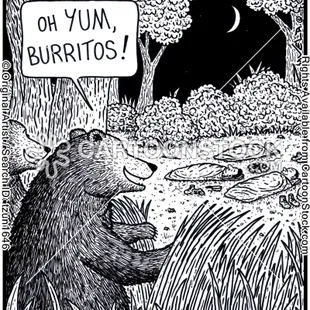 a bear with a sign that says oh tun burritos