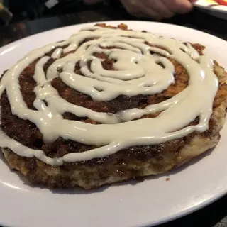 Eggs & Cinnamon Roll Pancake Combo
