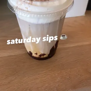 S'mores Cold Brew with added half and half!!