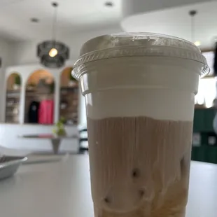 Coconut cold brew with cold foam