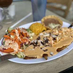 a plate of food on a table