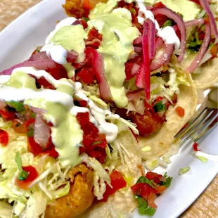 Battered Fried Fish Tacos