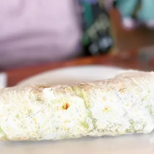 a burrito on a plate