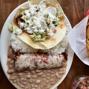 Shrimp and chix enchilada