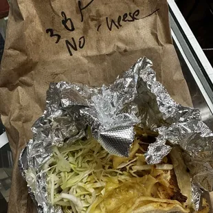 As you can see they wrote it on the bag
